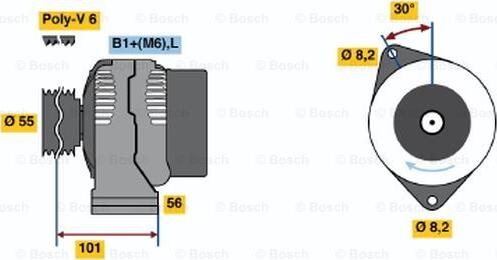 BOSCH 0 124 325 089 - Ģenerators ps1.lv