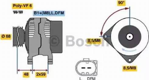 BOSCH 0 124 325 088 - Ģenerators ps1.lv