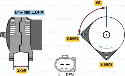 BOSCH 0 124 325 032 - Ģenerators ps1.lv