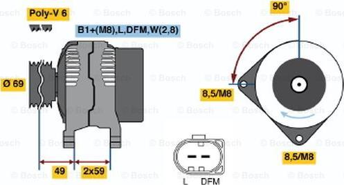 BOSCH 0 124 325 022 - Ģenerators ps1.lv