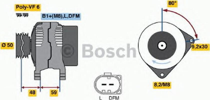 BOSCH 0124325142 - Ģenerators ps1.lv