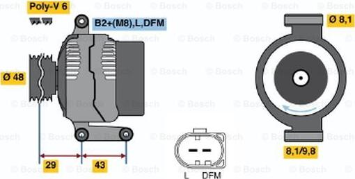 BOSCH 0 124 325 157 - Ģenerators ps1.lv