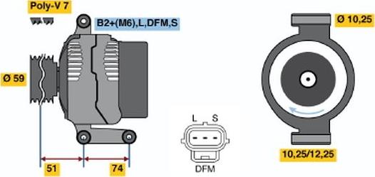 BOSCH 0 124 325 100 - Ģenerators ps1.lv