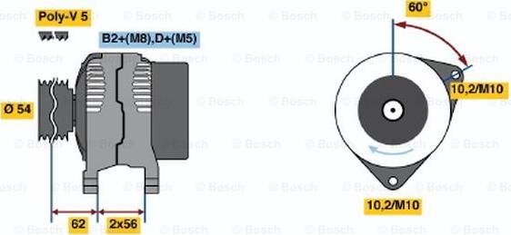 BOSCH 0 124 415 023 - Ģenerators ps1.lv