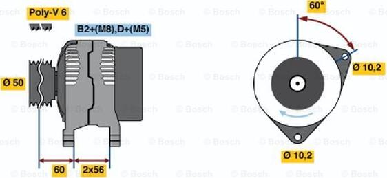 BOSCH 0 124 225 004 - Ģenerators ps1.lv