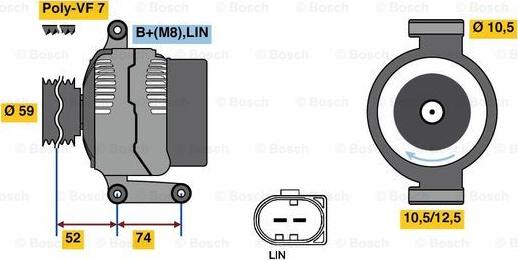 BOSCH 0 125 711 046 - Ģenerators ps1.lv