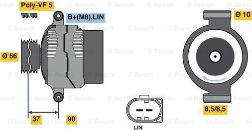 BOSCH 0 125 711 048 - Ģenerators ps1.lv