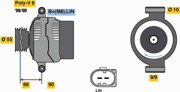 BOSCH 0 125 711 002 - Ģenerators ps1.lv