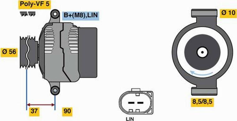 BOSCH 0125711014 - Ģenerators ps1.lv