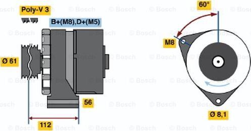 BOSCH 0 120 469 011 - Ģenerators ps1.lv