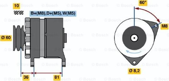 BOSCH 0 986 034 140 - Ģenerators ps1.lv