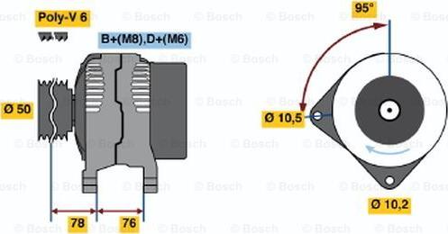 BOSCH 0 120 485 048 - Ģenerators ps1.lv