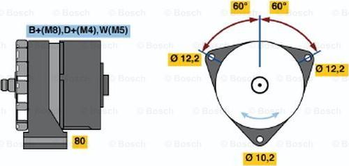 BOSCH 0 986 041 570 - Ģenerators ps1.lv