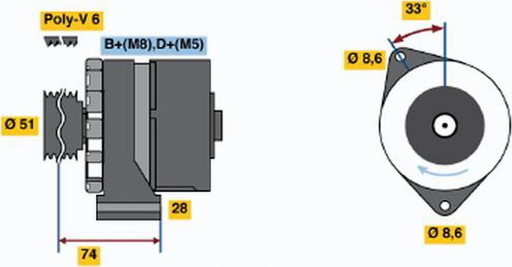 BOSCH 0120468033 - Ģenerators ps1.lv