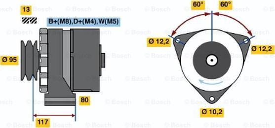 BOSCH 0 986 041 580 - Ģenerators ps1.lv