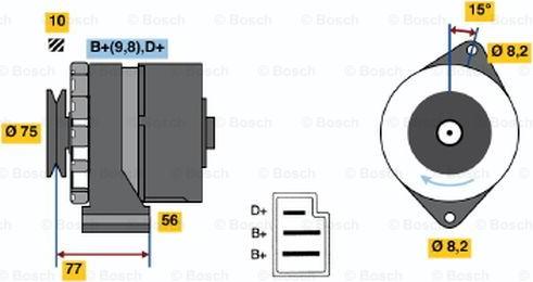 BOSCH 0 986 030 740 - Ģenerators ps1.lv