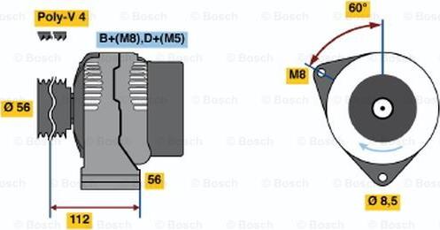 BOSCH 0 120 485 047 - Ģenerators ps1.lv