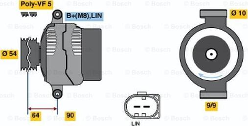 BOSCH 0 121 615 105 - Ģenerators ps1.lv