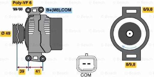 BOSCH 0 121 615 010 - Ģenerators ps1.lv