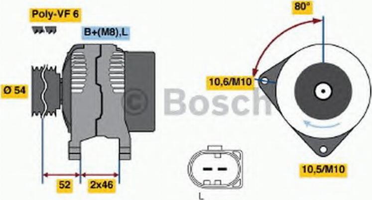 BOSCH 0 121 615 028 - Piedziņas skriemelis, Ģenerators ps1.lv