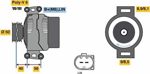 BOSCH 0121813006 - Ģenerators ps1.lv