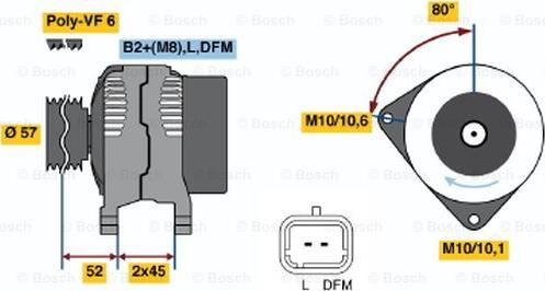 BOSCH 0121715001 - Ģenerators ps1.lv