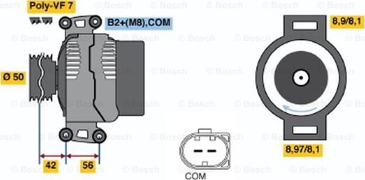 BOSCH 0 121 715 011 - Ģenerators ps1.lv