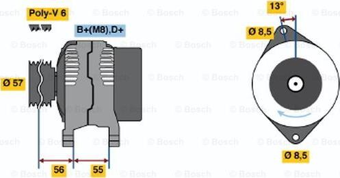 BOSCH 0 123 545 001 - Ģenerators ps1.lv