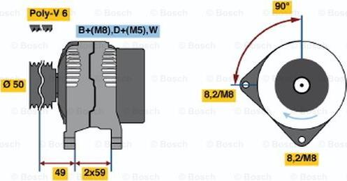 BOSCH 0 123 540 001 - Ģenerators ps1.lv