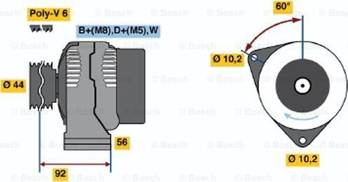 BOSCH 0 123 540 002 - Ģenerators ps1.lv