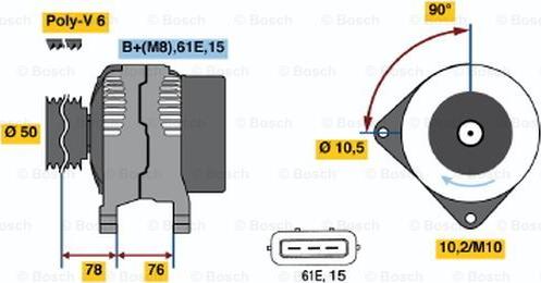 BOSCH 0 123 515 004 - Ģenerators ps1.lv