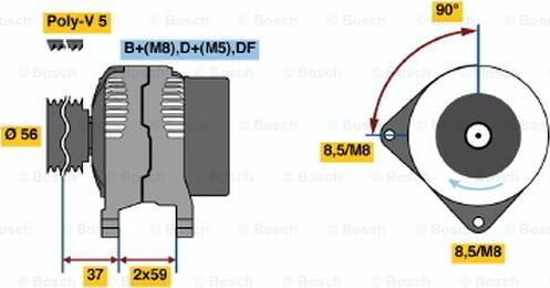 BOSCH 0 986 040 600 - Ģenerators ps1.lv