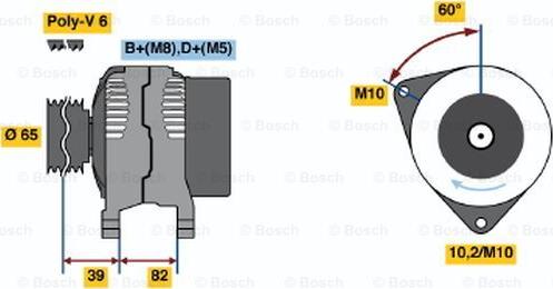 BOSCH 0 123 510 092 - Ģenerators ps1.lv