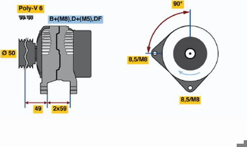 BOSCH 0 123 510 009 - Ģenerators ps1.lv