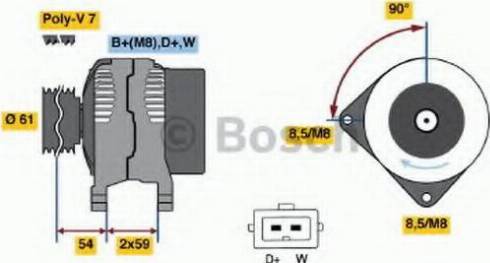 BOSCH 0 123 510 007 - Ģenerators ps1.lv