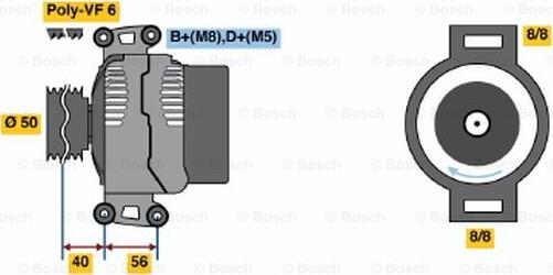 BOSCH 0 123 510 082 - Ģenerators ps1.lv