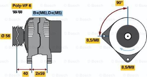 BOSCH 0 123 510 109 - Ģenerators ps1.lv