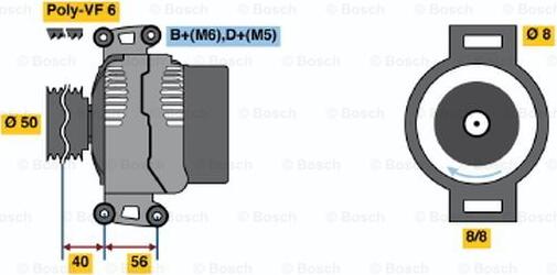 BOSCH 0 123 510 108 - Ģenerators ps1.lv