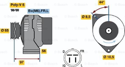 BOSCH 0 123 115 009 - Ģenerators ps1.lv