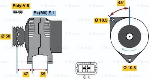 BOSCH 0 986 038 460 - Ģenerators ps1.lv