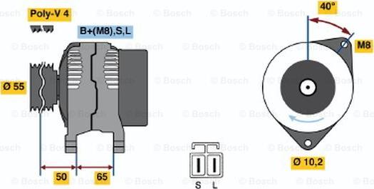 BOSCH 0 123 315 018 - Ģenerators ps1.lv