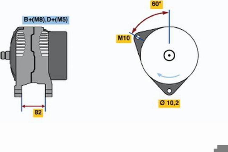 BOSCH 0 123 310 044 - Ģenerators ps1.lv