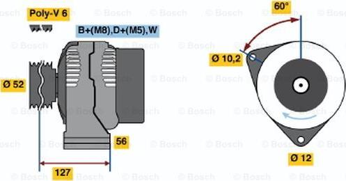 BOSCH 0 123 310 041 - Ģenerators ps1.lv