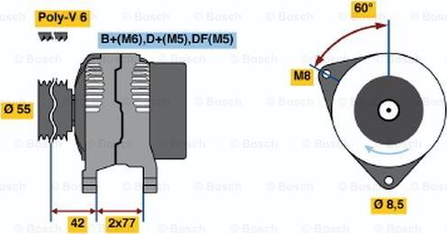 BOSCH 0 123 310 054 - Ģenerators ps1.lv