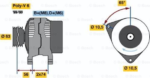 BOSCH 0 123 310 006 - Ģenerators ps1.lv