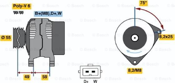 BOSCH 0 123 320 002 - Ģenerators ps1.lv