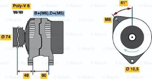 BOSCH 0 123 310 016 - Ģenerators ps1.lv