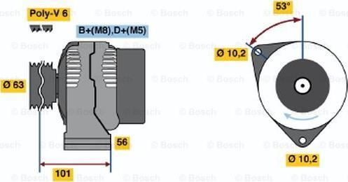 BOSCH 0 986 040 211 - Ģenerators ps1.lv