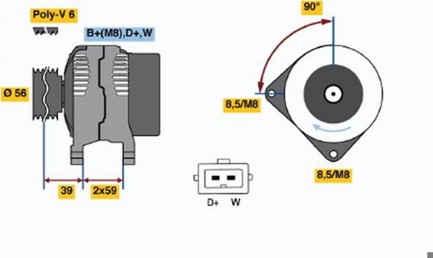 BOSCH 0 123 310 025 - Ģenerators ps1.lv