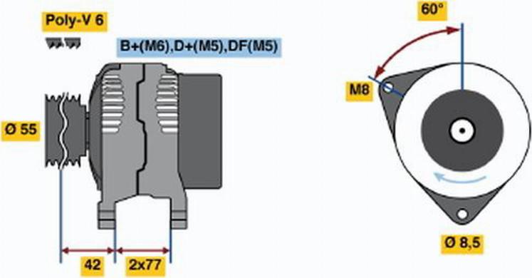 BOSCH 0 123 310 023 - Ģenerators ps1.lv